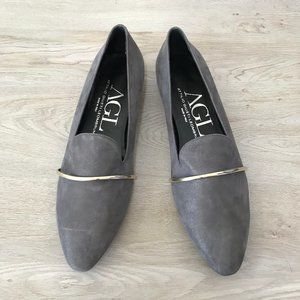 Attilio Giusti Leombruni AGL Gray Suede Flats 42